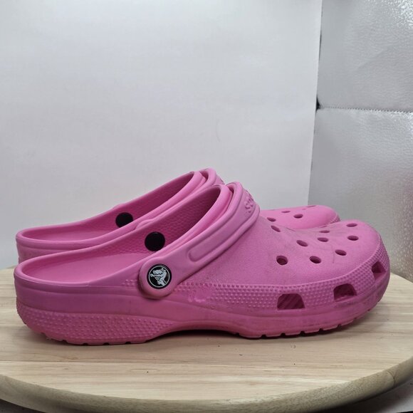 Womens Size 10 - Crocs Classic Clogs Magenta Pink Unisex Mens 8 - Picture 3 of 9